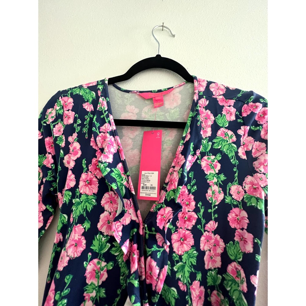 NWT!! Lilly Pulitzer Mirelle Romper Oyster Bay Navy De Vine Wrap Stretch Dress - Picture 7 of 10